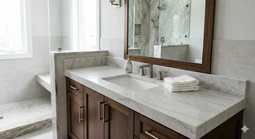 North Hudson Bathroom Remodeling and Custom Stone Vanities