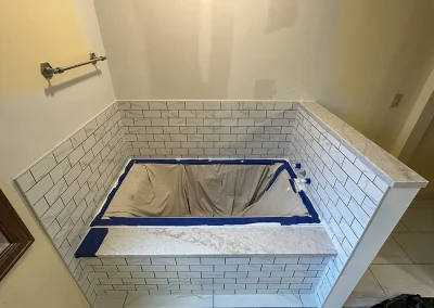bathroom tub surround with stone decking arcola mn