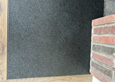 close up black stone hearth texture lakeland shores mn
