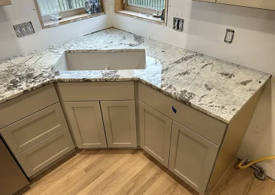 corner kitchen sink stone countertop installation pine springs