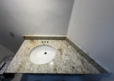 custom angled stone bathroom countertop oak park heights mn