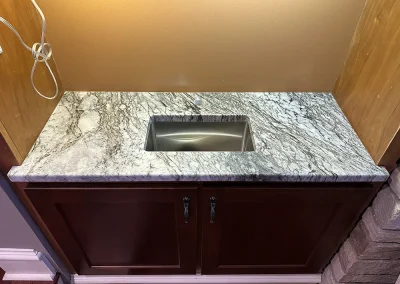 custom stone bar countertop with undermount sink baxter wi