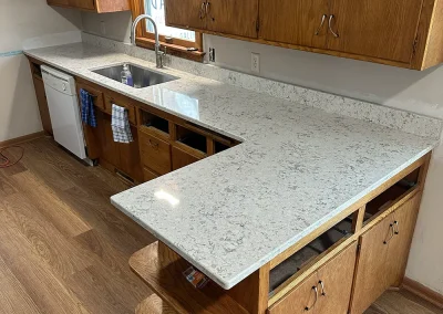 kitchen remodel white stone countertops little canada mn