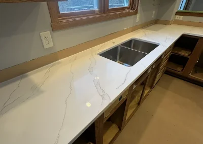 kitchen sink countertop under window wildwood wi