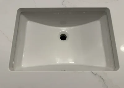 modern rectangular bathroom sink white stone viking