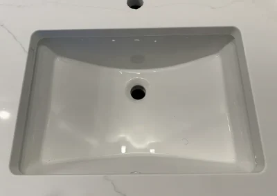 rectangular bathroom sink cutout white stone viking wi