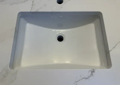 rectangular undermount bathroom sink white quartz viking