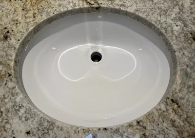 white oval undermount sink in stone counter oak park heights minnesota