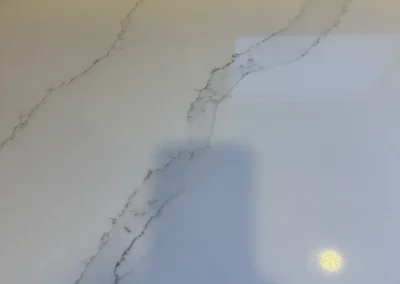 white quartz countertop grey veining detail viking wi