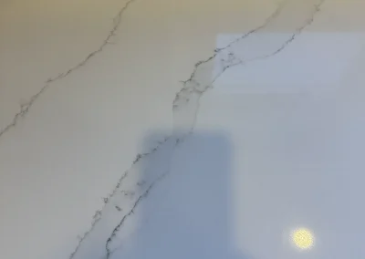 white quartz countertop veining detail wildwood wi